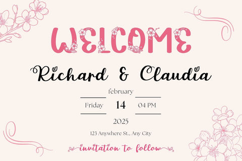 Plum Blossoms Font Duo Font AnningArts Design 