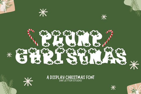 Plump Christmas Font Font Dm Letter Studio 