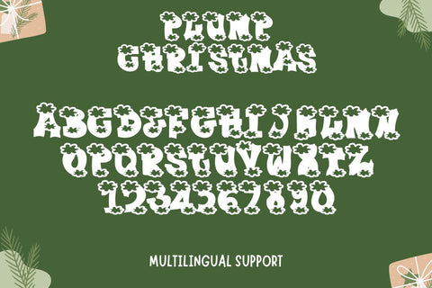 Plump Christmas Font Font Dm Letter Studio 