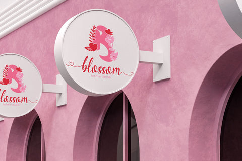 Plump Love Monogram - A Love and Floral Valentine Font Font Mozzatype 