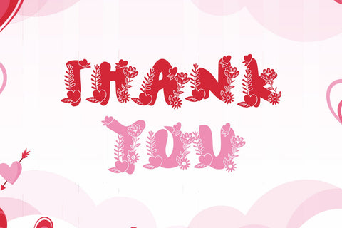 Plump Love Monogram - A Love and Floral Valentine Font Font Mozzatype 