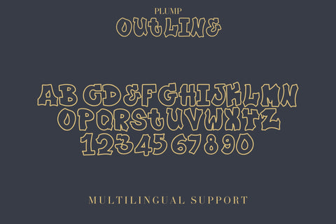 Plump Outline Font Font Dm Letter Studio 