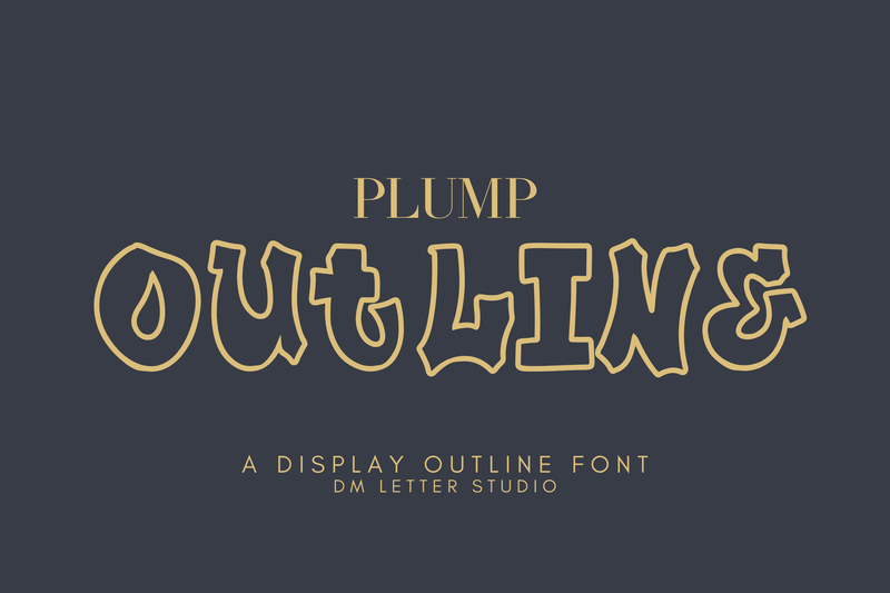 Plump Outline Font Font Dm Letter Studio 