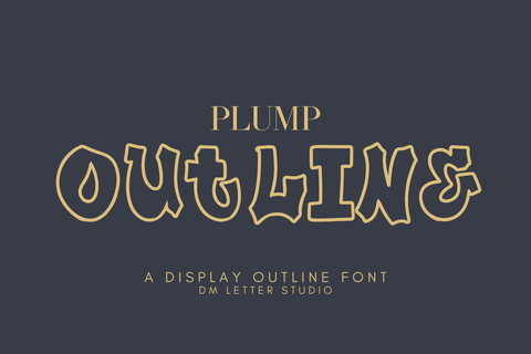 Plump Outline Font Font Dm Letter Studio 