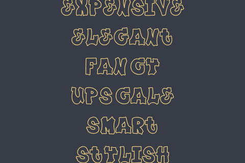 Plump Outline Font Font Dm Letter Studio 