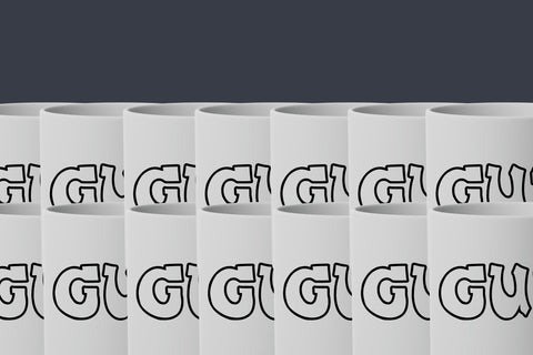 Plump Outline Font Font Dm Letter Studio 