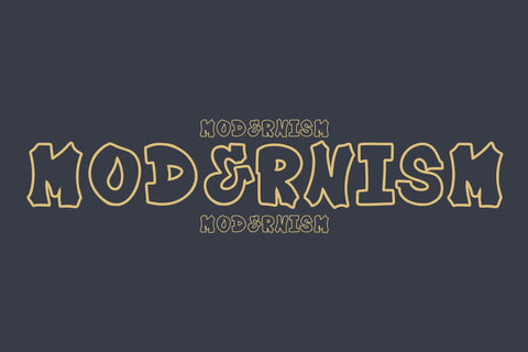 Plump Outline Font Font Dm Letter Studio 