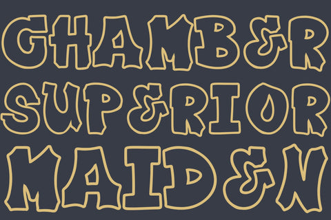 Plump Outline Font Font Dm Letter Studio 