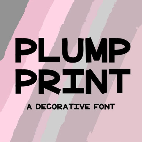 Plump Print Font OTF, Fonts for Crafting, Handwritten Font Font Crafting With Brenna 