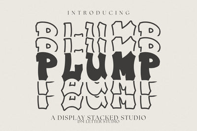 Plump Stacked Font Font Dm Letter Studio 