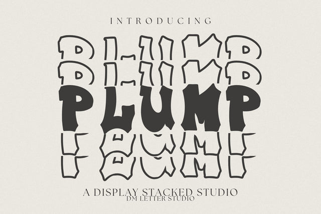 Plump Stacked Font Font Dm Letter Studio 