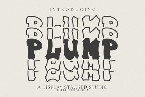 Plump Stacked Font Font Dm Letter Studio 