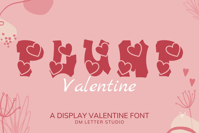 Plump Valentine Font Font Dm Letter Studio 