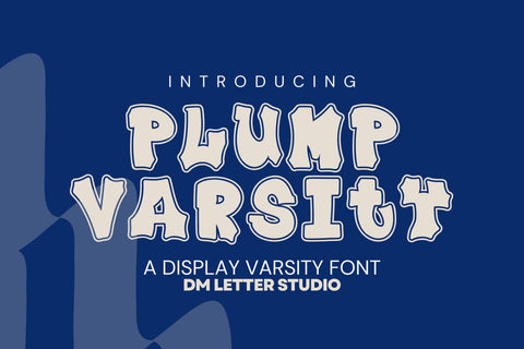 Plump Varsity Font Font Dm Letter Studio 