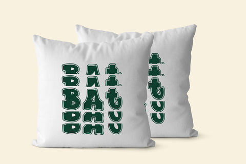 Plump Varsity Stacked Font Font Dm Letter Studio 