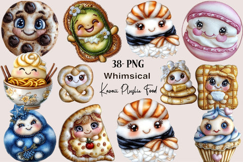 Plushie Food Clipart PNG Sublimation SVGArt 