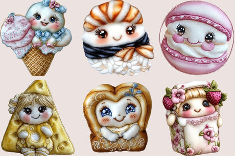 Plushie Food Clipart PNG Sublimation SVGArt 