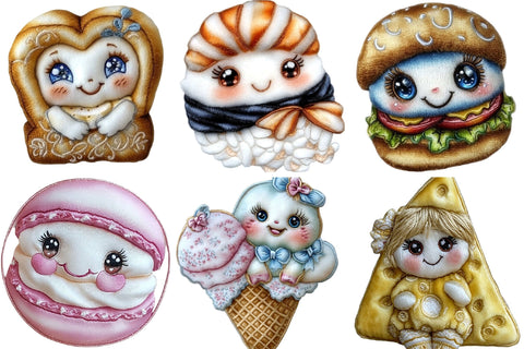 Plushie Food Clipart PNG Sublimation SVGArt 