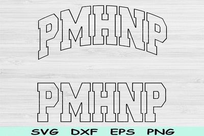 PMHNP Svg Dxf Cut File, PMHNP Png, Mental Health Nurse Svg Files For Cricut, Therapist Svg, Nurse Svg Wave Text Sublimation Digital Design SVG TiffsCraftyCreations 