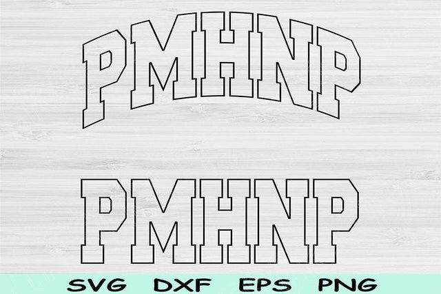 PMHNP Svg Dxf Cut File, PMHNP Png, Mental Health Nurse Svg Files For Cricut, Therapist Svg, Nurse Svg Wave Text Sublimation Digital Design SVG TiffsCraftyCreations 