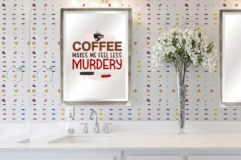 PNG File | Coffee Makes Me Feel Less Murdery | Coffee | Black Cat | Funny | True Crime | Cat Mom | Cat Dad | Pet Cat | Kitten | Sublimation Sublimation Jagonath Roy 
