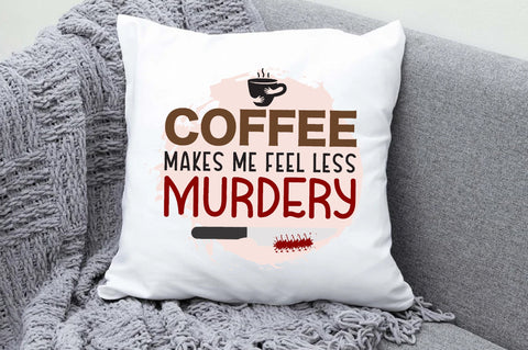 PNG File | Coffee Makes Me Feel Less Murdery | Coffee | Black Cat | Funny | True Crime | Cat Mom | Cat Dad | Pet Cat | Kitten | Sublimation Sublimation Jagonath Roy 