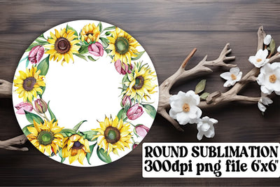 PNG Floral Watercolor Wreath Keychain Sublimation afrosvg 