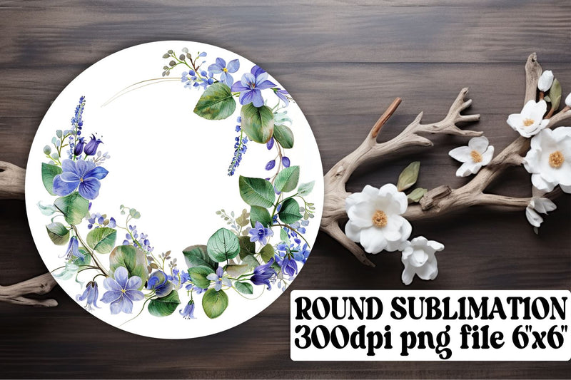 PNG Watercolor Flower Round Design Sublimation afrosvg 