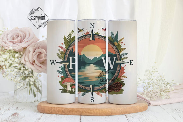 PNW Nature Adventure 20oz Tumbler Wrap Sublimation sassyprint 