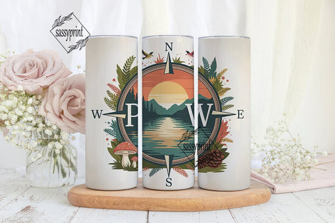 PNW Nature Adventure 20oz Tumbler Wrap Sublimation sassyprint 