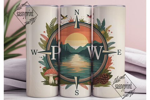 PNW Nature Adventure 20oz Tumbler Wrap Sublimation sassyprint 