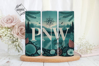 PNW Nature Tumbler Design Sublimation sassyprint 