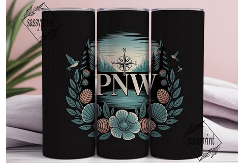 PNW Nature Tumbler Design Sublimation sassyprint 
