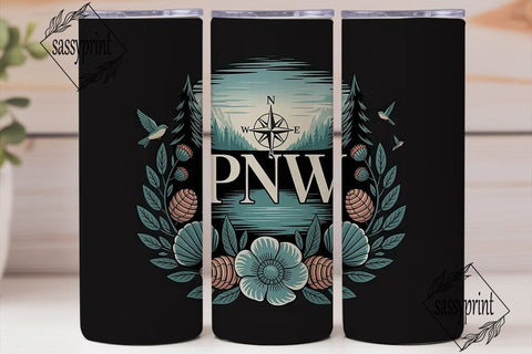 PNW Nature Tumbler Design Sublimation sassyprint 