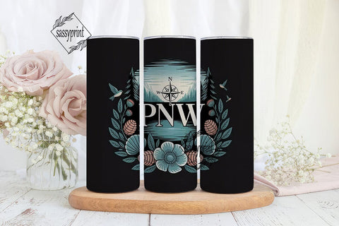 PNW Nature Tumbler Design Sublimation sassyprint 
