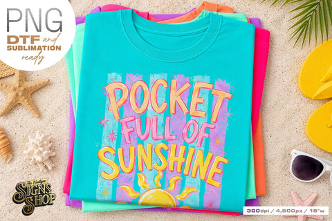 Pocket Full of Sunshine png, Girly Summer Design Sublimation The Vintage Signs Shop 