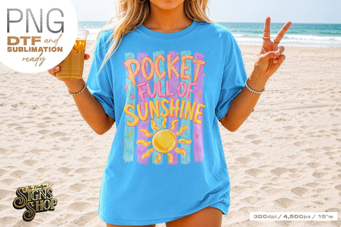 Pocket Full of Sunshine png, Girly Summer Design Sublimation The Vintage Signs Shop 