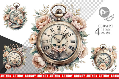 Pocket Watch Clipart Sublimation artnoy 