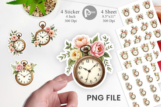 Pocket Watch Sticker Sublimation artnoy 