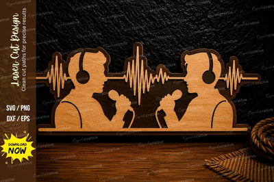 Podcast Interview Laser Cut Svg Design SVG Regulrcrative 