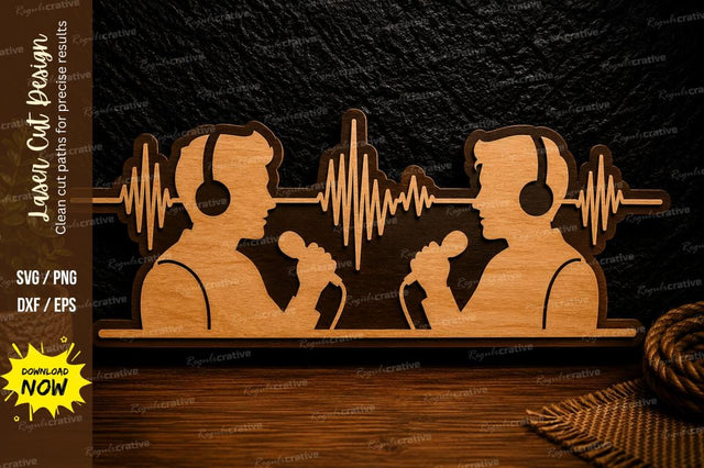 Podcast Interview Laser Cut Svg Design SVG Regulrcrative 