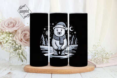 Polar Bear Christmas 20oz Tumbler Sublimation sassyprint 