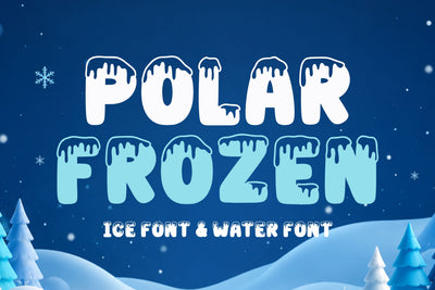 Polar Frozen - Ice Font Font Mozarella 