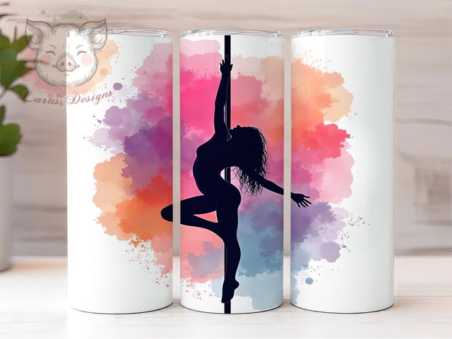 Pole Dance Fitness 20oz Tumbler Design, Pole Dance Tumbler, Dancer Gifts, Fitness Design, Sublimation Wrap, 20oz Tumbler, Dance Decor, Gym Accessories Sublimation Lara' s Designs 