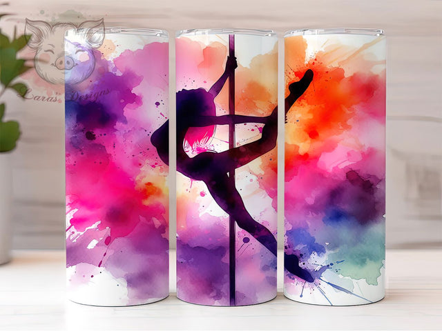 Pole Dance Fitness 20oz Tumbler Design, Pole Dance Tumbler, Dancer Gifts, Fitness Design, Sublimation Wrap, 20oz Tumbler, Dance Decor, Gym Accessories Sublimation Lara' s Designs 