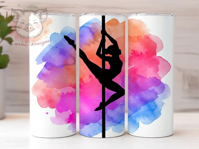 Pole Dance Fitness 20oz Tumbler Design, Pole Dance Tumbler, Dancer Gifts, Fitness Design, Sublimation Wrap, 20oz Tumbler, Dance Decor, Gym Accessories Sublimation Lara' s Designs 