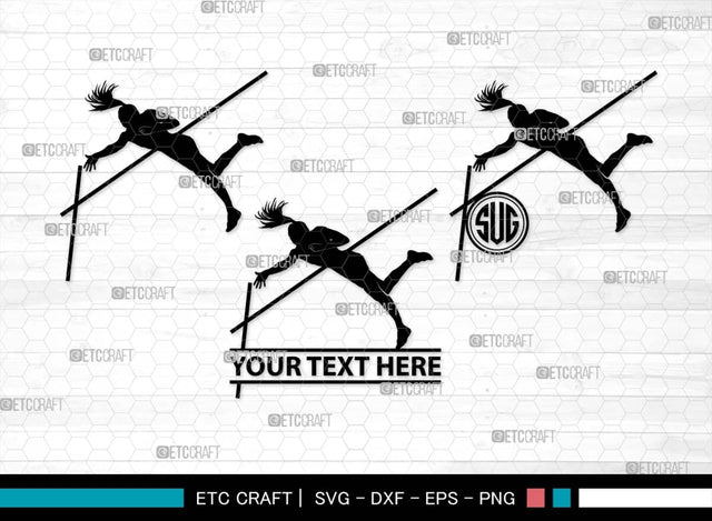 Pole Vault Monogram, Pole Vault Silhouette, Pole Vault SVG, Sports Svg, Pole Vault Event Svg, Women Pole Vault Svg, Pole jumping Svg, Pole vaulter Svg, SB00573 SVG ETC Craft 