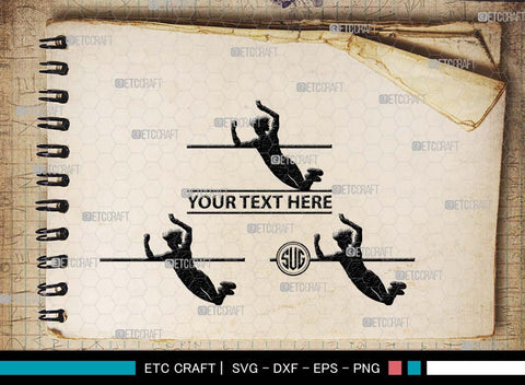 Pole Vault Monogram, Pole Vault Silhouette, Pole Vault SVG, Sports Svg, Pole Vault Event Svg, Women Pole Vault Svg, Pole jumping Svg, Pole vaulter Svg, SB00573 SVG ETC Craft 