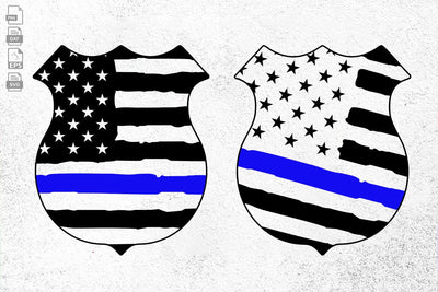 Police Badge Blue Line Flag Svg, American Flag, Thin Blue Line, Police Support SVG DesignDestine 