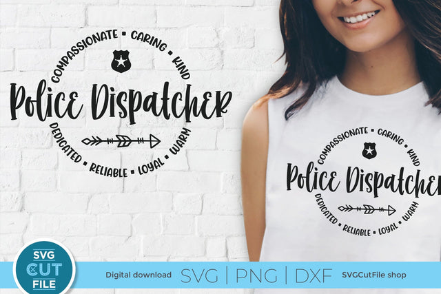 Police Dispatcher svg for men or women SVG SVG Cut File 